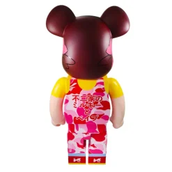 1000% Bearbrick BAPE × Pekochan (Pink)