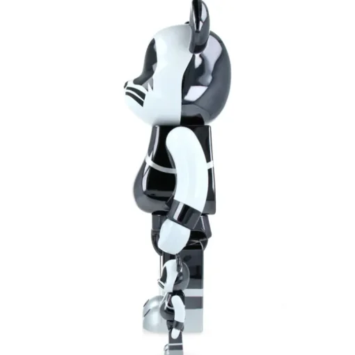 100% & 400% Bearbrick Kiss Catman Chrome Ver. - Art Juguete