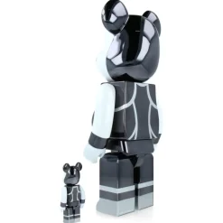 100% & 400% Bearbrick Kiss Catman Chrome Ver.