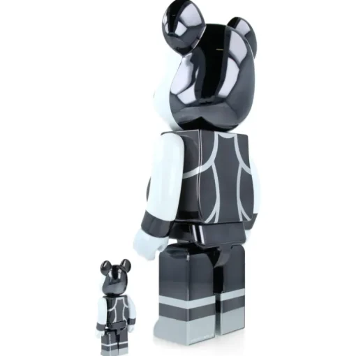 100% & 400% Bearbrick Kiss Catman Chrome Ver. - Art Juguete