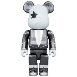 1000% Bearbrick Kiss Star Child Chrome Ver.