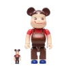 400% + 100% Bearbrick Pekochan Chocolate Milky