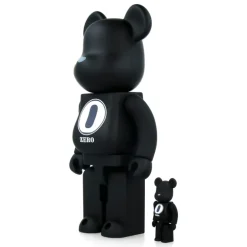 400% + 100% Bearbrick Robert Indiana X Fragmentdesign - Black