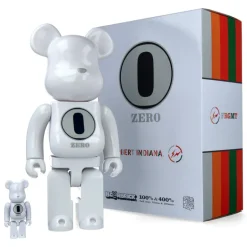 400% + 100% Bearbrick Robert Indiana X Fragmentdesign - White