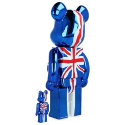 400% + 100% Bearbrick Sex Pistols - God Save The Queen - Chrome Ver.