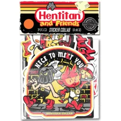 Hentan y amigos - Paquete de pegatinas de naranja