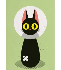 Komboh - Bandage Cat Giclee Print