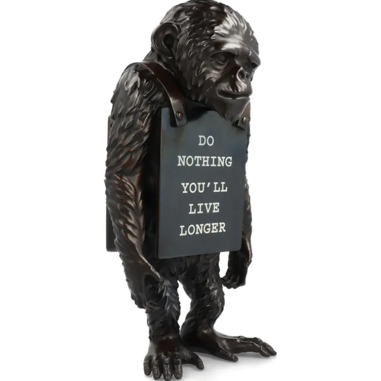 Monkey Sign Bronze Statue 2 - Banksy X Medicom Toy
